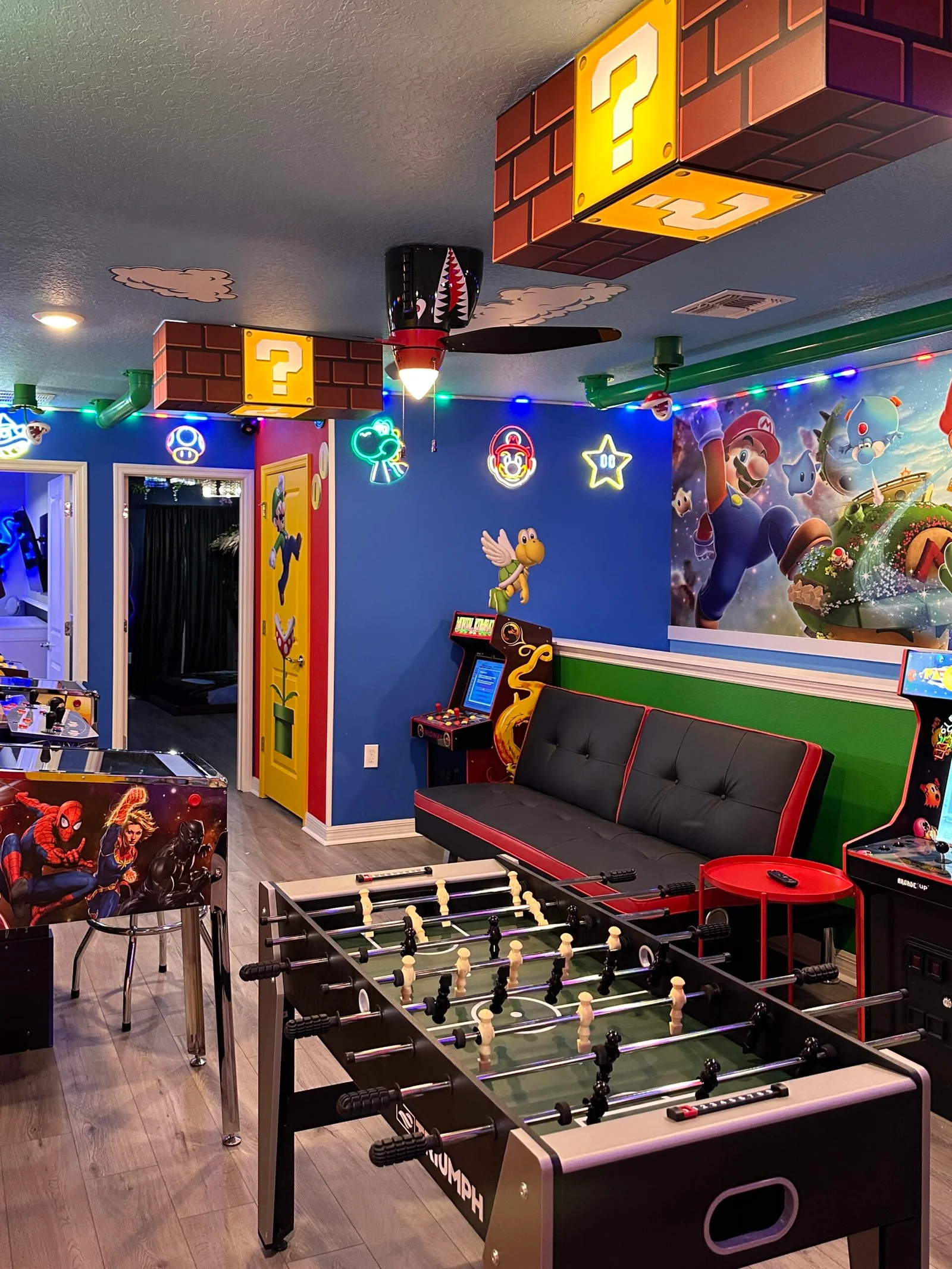 Imagem ilustrativa de sala de jogos; a maquete 3D não carregou neste navegador.